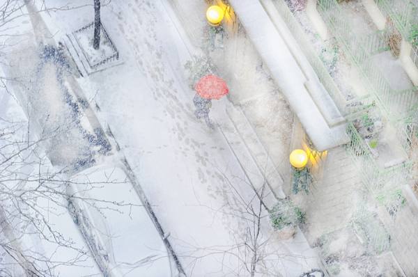 Photograph Mitchell Funk Walking Home In The Snow on One Eyeland